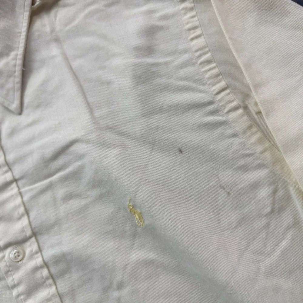 Polo Ralph Lauren Andrew Shirt Mens 17.5 32/33 Cream Cotton Button Down LS